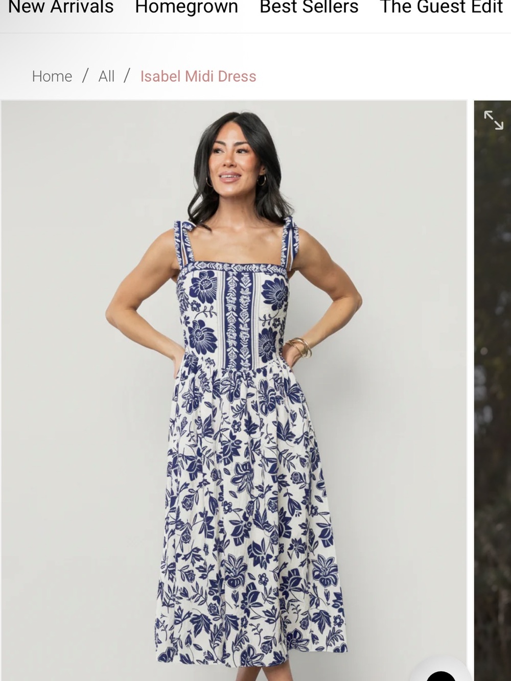 Baltic Born Isabel Midi Dress - Blue Floral